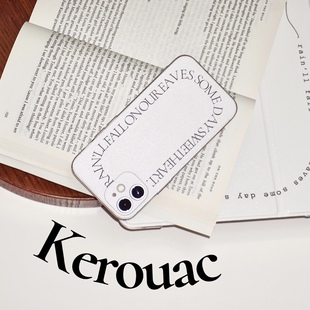 凯鲁亚克 垮掉派美国文学 原创设计ins复古手机壳 适用于苹果安卓