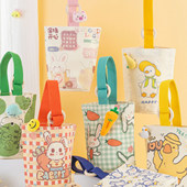 帆布手提礼品袋儿童伴手礼礼品包插画水桶手提包童趣涂鸦小拎包