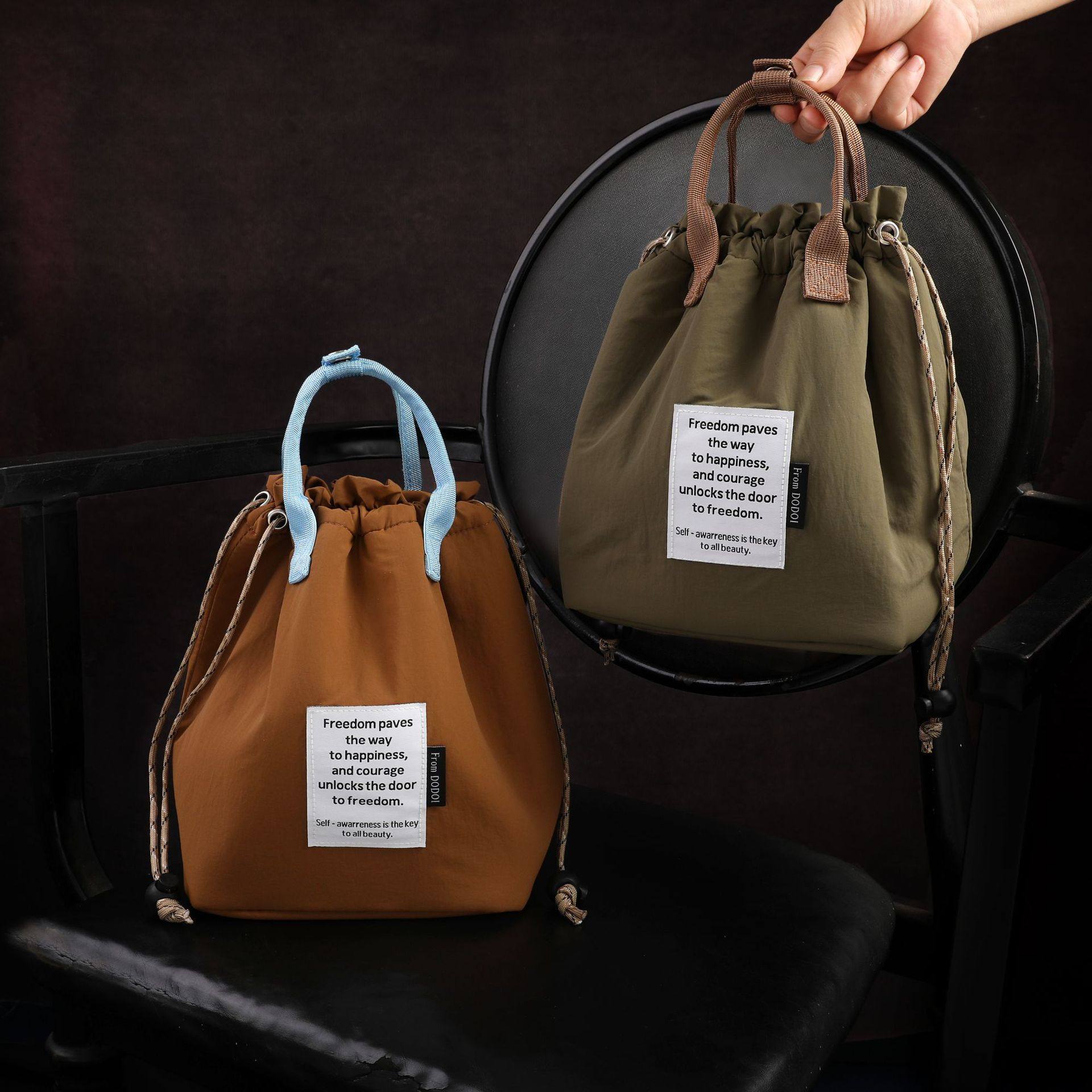 上班族饭盒保温袋便携手提抽绳帆布午餐包便当包饭盒保温包饭桶袋,收纳整理,饭盒袋,淘宝优惠券,粉丝福利购,淘宝优惠卷