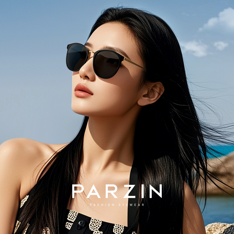 帕森偏光女士圆框太阳镜