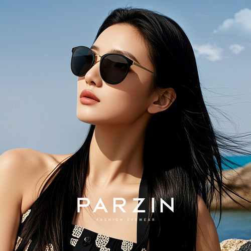 帕森偏光女士圆框太阳镜