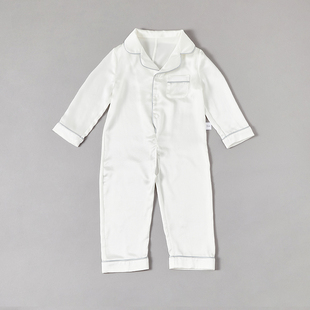 Cnsilk100%桑蠶絲真絲嬰兒連體服爬爬服薄款 絲綢開襠褲 新生兒夏季