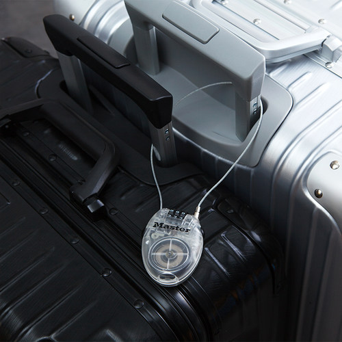 美国玛斯特锁户外旅行箱包可调节防盗锁柔性钢缆4位密码可调4603