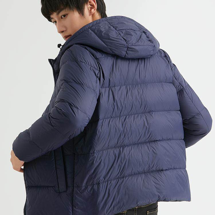 男士加厚90白鸭绒羽绒服连帽宽松轻型保暖面包服爸爸装短冬季新款