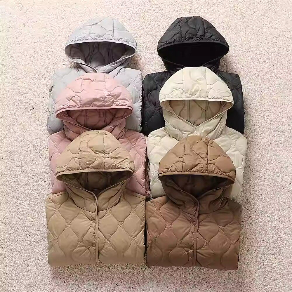 轻薄羽绒服女小个子保暖外套扣子