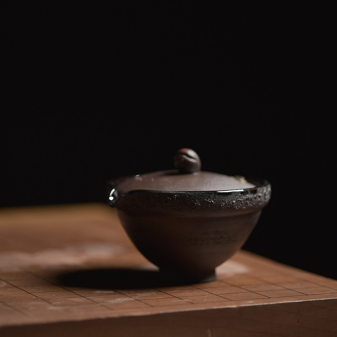 【文新窑】紫砂铁系列--泡茶器“螽斯衍庆”紫砂个性盖碗茶道用具