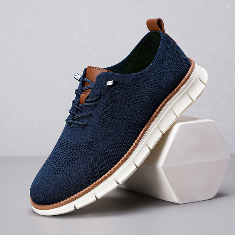 中老年爸爸鞋子夏季轻便透气防滑软底户外运动休闲一脚蹬网面男鞋