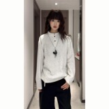 网图现货秋季亨利领正肩拼接长袖T恤W4301/P40，男装T恤，星座205-3