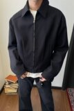 【网图有货】秋季潮流痞帅休闲垫肩夹克宽松短款上衣2550/P75，男装夹克，星座205-3