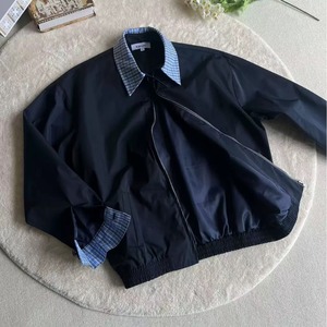 现货 美式复古假两件拼接短款休闲夹克男J512/特P60图片