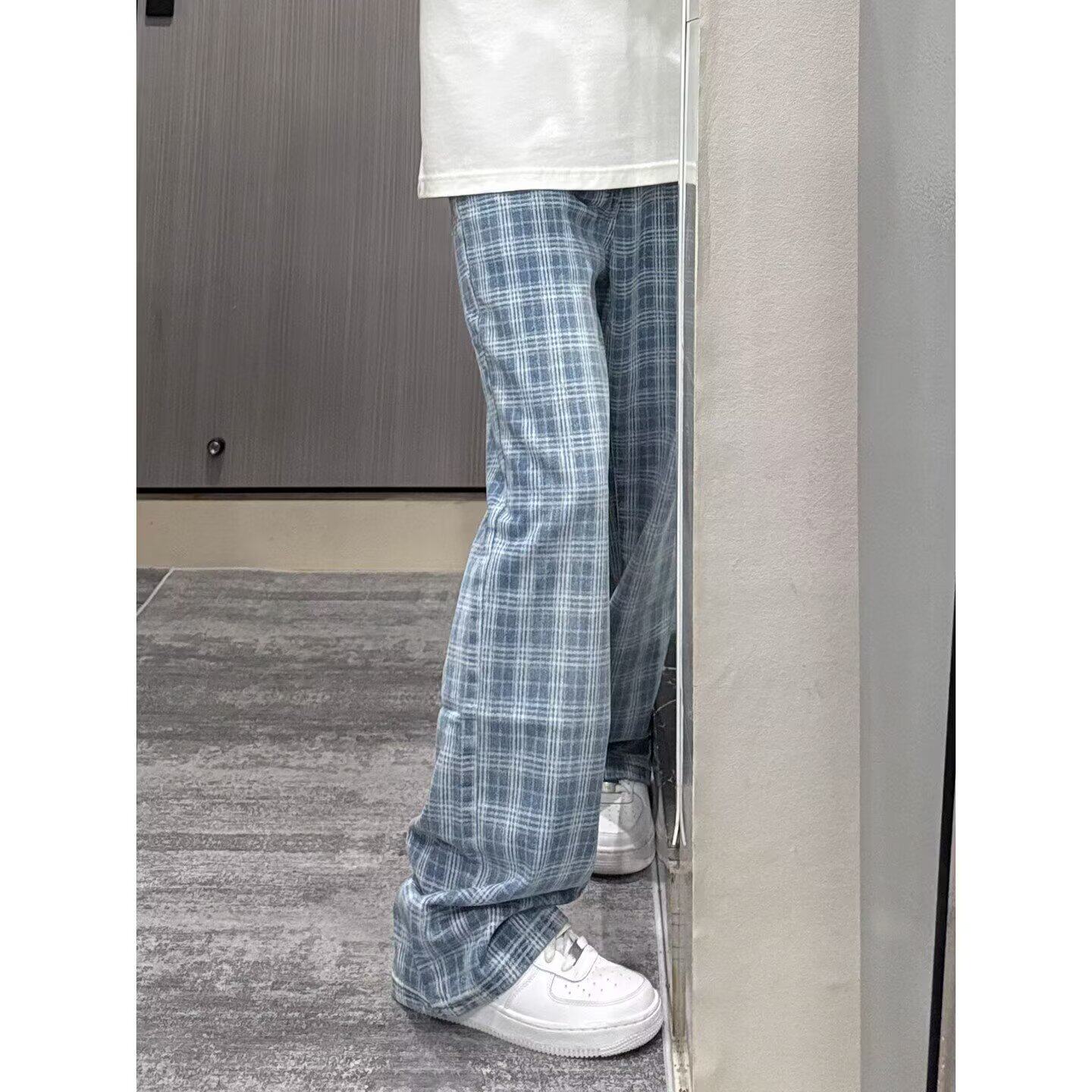 现货美式复古小众水洗竹节纹直筒牛仔裤7036/特P45,男装牛仔裤,星座205-3