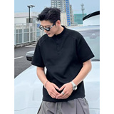 现货夏季立领POLO衫短袖男款夏季潮流拼接设计感t恤T515/特P26，男装Polo衫，星座205-3