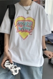 主推爱心夏季短袖情侣宽松上衣数据超爆205-3#T21/，男装T恤，星座205-3