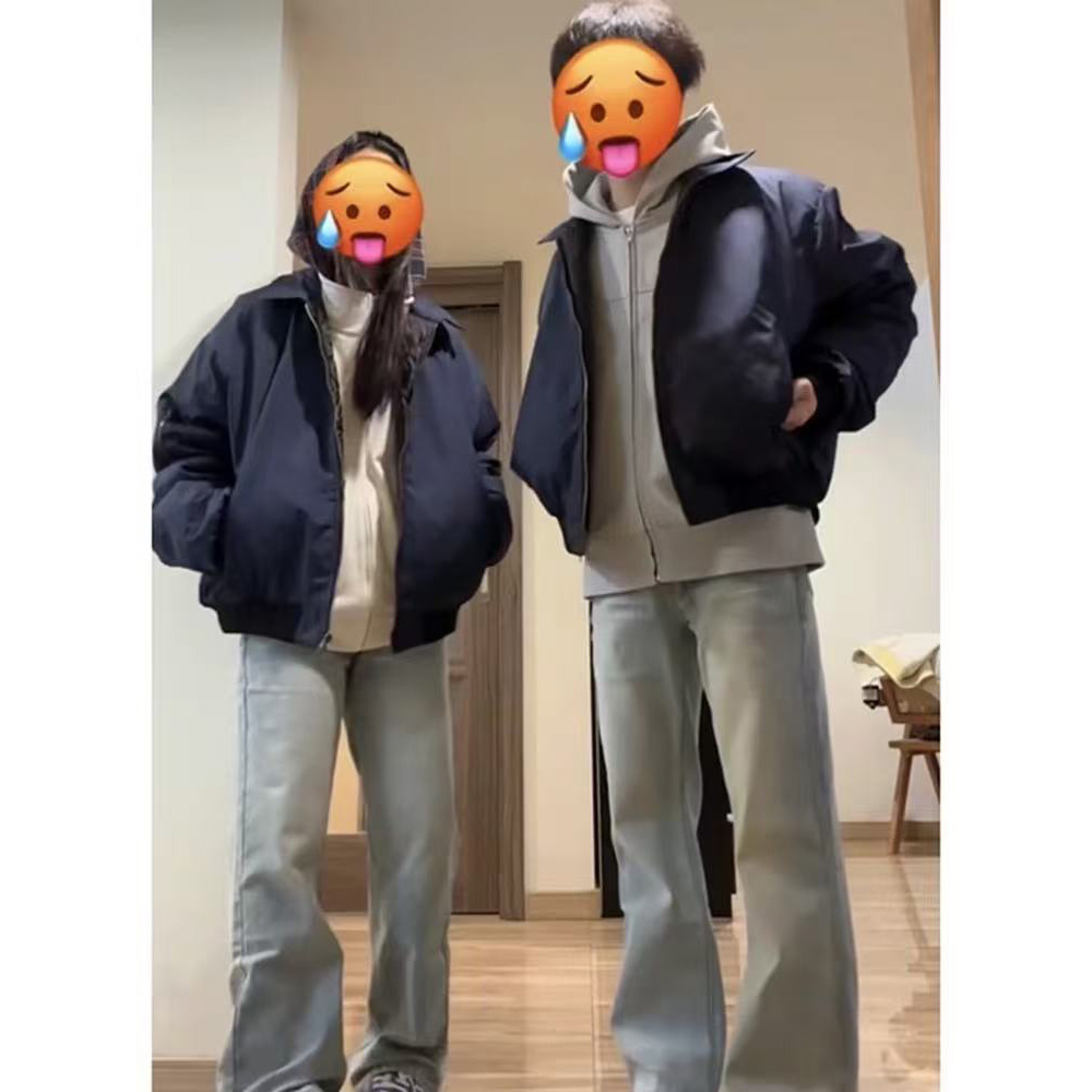 【网图现货】藏青色美式复古防水棒球服翻领夹克男3365/特P45，男装夹克，星座205-3