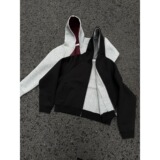 现货秋季撞色内里运动廓形连帽开衫卫衣男W740/特P55，男装卫衣，星座205-3