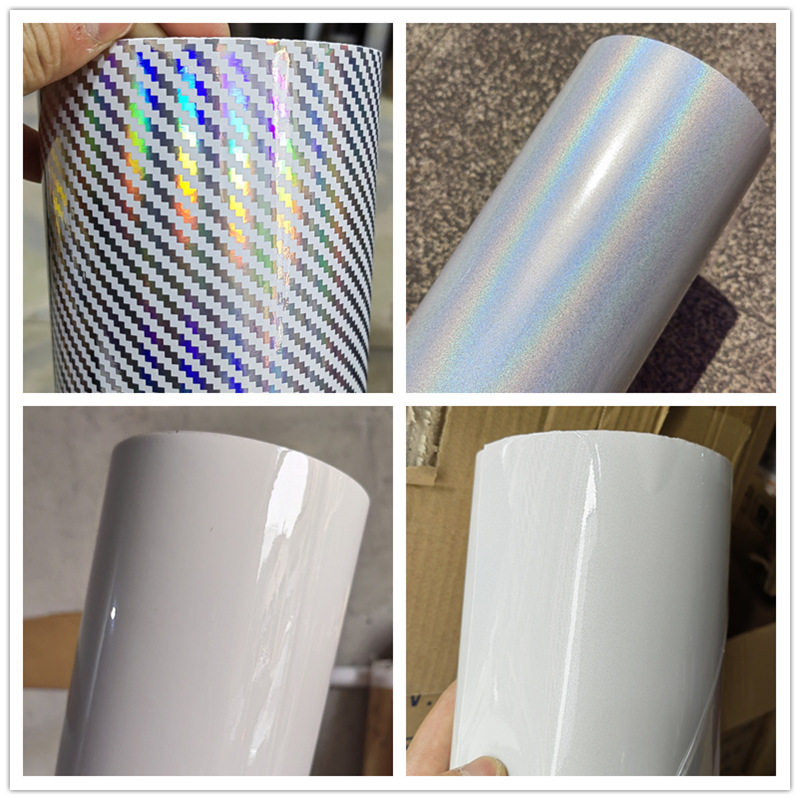 汽车改色膜 车顶年审亮光白亚光磨砂七彩镭射贴膜 橱柜设备陶瓷白