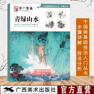 初学者画山水技巧解析正版 中国画基础技法丛书：青绿山水 学一百通 写意花鸟国画入门基础教程自学起步到精通写意画花鸟册页 书籍