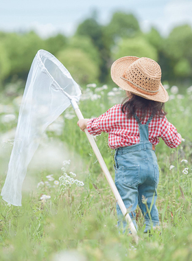 包邮木头柄蝴蝶网捕虫网知了昆虫加长网兜儿童捞鱼虾户外摄影渔网