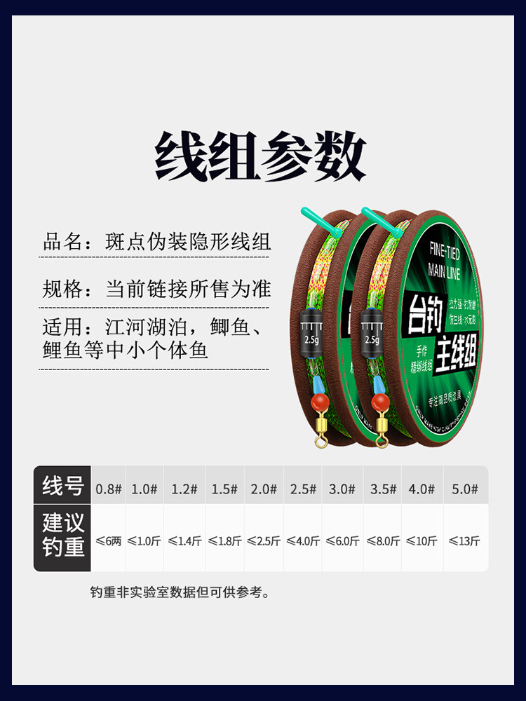 보이지 않는 스팟 라인 구성 요소 묶인 낚싯줄 메인 라인 그룹 나일론 대만 낚시 세트 낚시 메인 라인 그룹 낚시 장비 전체 세트