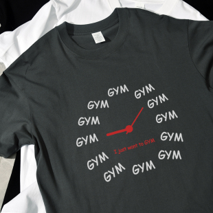 want GYM夏季 新款 t恤宽松休闲纯棉百搭男女情侣 短袖 just