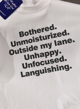 Bothered个性夏季新款ins风短袖t恤宽松休闲纯棉百搭男女