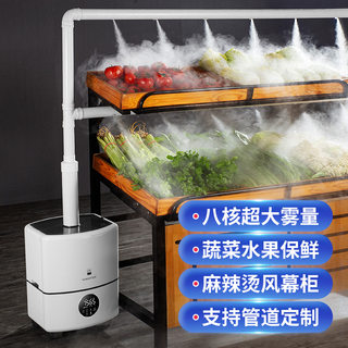 工业加湿器超市蔬菜水果保鲜麻辣烫摆摊大量商用型防静电喷雾化机