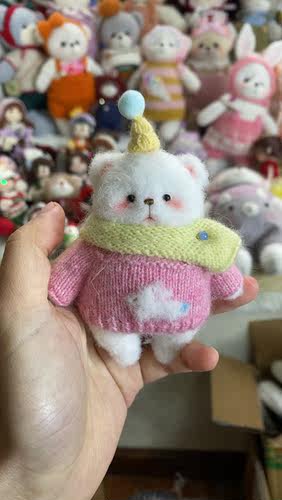 棒针小熊玩偶现货