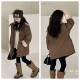 外套休闲 加棉韩系复古翻领棉服女秋冬宽松显瘦中长款 童装 2025新款