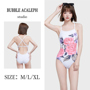 竞速泳衣女高级感专业单层中高叉抗氯女士游泳馆专用连体三角泳装