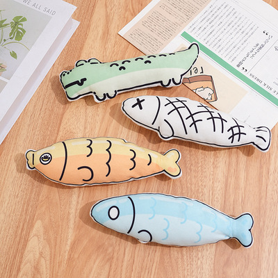 跨境猫玩具响纸猫薄荷鱼宠物毛绒玩具自嗨解闷仿真鱼逗猫小鱼