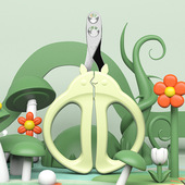 原创新款 宠物龙猫指甲剪双孔小盲剪防出血圆孔限位幼猫猫咪指甲剪