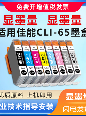 适用佳能pro200 显墨量墨盒CLI-65 CANON PRO-200打印机墨盒CLI65