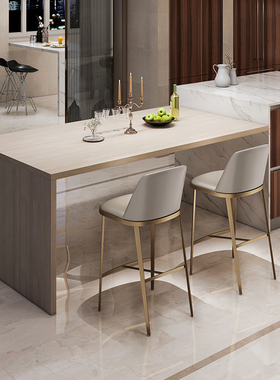 LIWUR设计师高脚椅靠背吧凳轻奢酒吧吧台椅子高款厨房高脚凳751