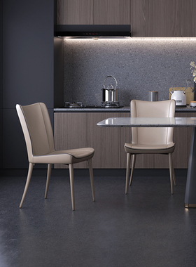 HEDUEN欧式餐椅豪华餐桌椅皮椅家用轻奢复古高档靠背酒店椅子H528