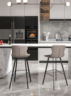 HEDUEN吧台椅酒吧厨房岛台椅子坐高55cm餐椅轻奢设计师高脚凳712