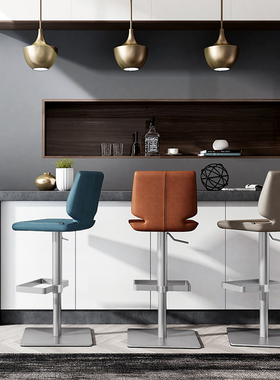 HEDUEN不锈钢吧椅吧凳厨房高脚凳可升降旋转酒吧椅子吧台椅H706