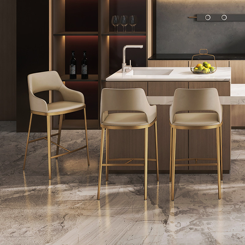 欧式吧台椅子高脚凳吧台凳家用现代简约吧台椅子轻奢高级感H7106,住宅家具,家用高脚椅,淘宝优惠券,粉丝福利购,淘宝优惠卷
