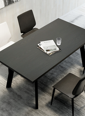 HEDUEN北欧简约轻奢小户型木头长方形全实木餐桌椅子组合H105