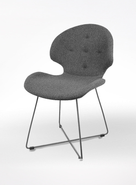 HEDUEN休闲椅子创意北欧餐椅个性餐桌椅靠背电脑座椅灰色舒适H588