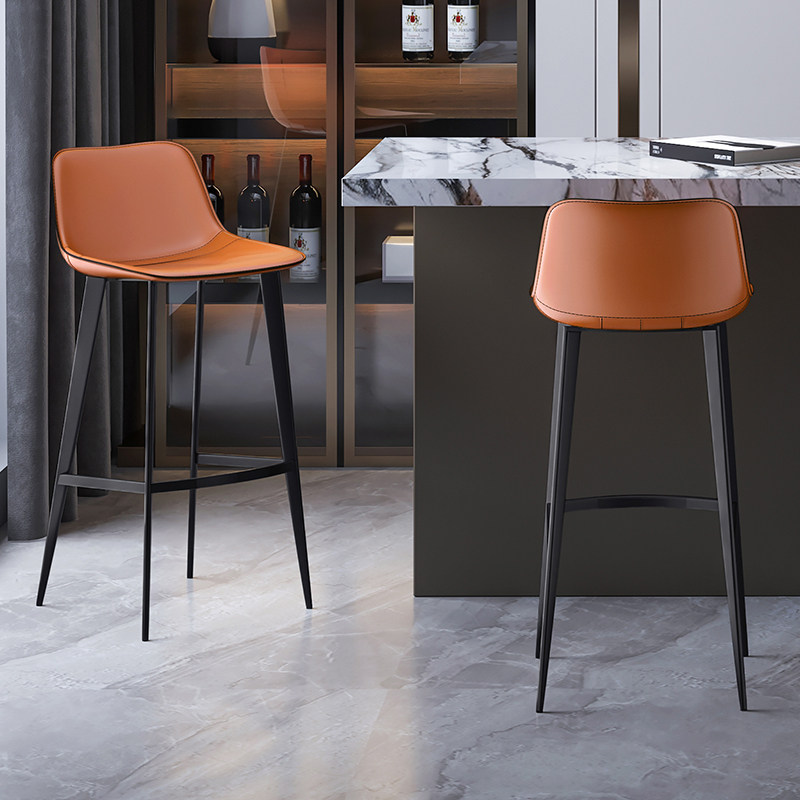 现代简约吧台椅高脚凳子家用真皮再生皮岛台椅北欧欧式网红款7250,住宅家具,家用高脚椅,淘宝优惠券,粉丝福利购,淘宝优惠卷