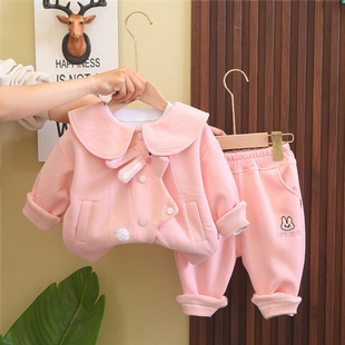 童装女童套装洋气时髦春装2025新款儿童春款小女孩春秋宝宝三件套