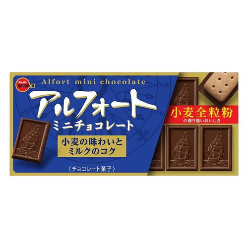 日本直邮bourbon布尔本Alfort全麦饼干帆船巧克力