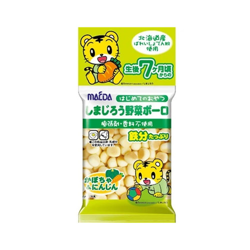 日本前田磨牙宝宝补铁小馒头