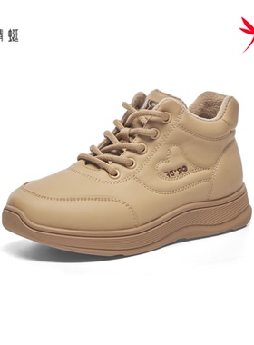 红蜻蜓2025冬季高帮厚底女棉鞋CD68973001B短靴子CD68973002H休闲