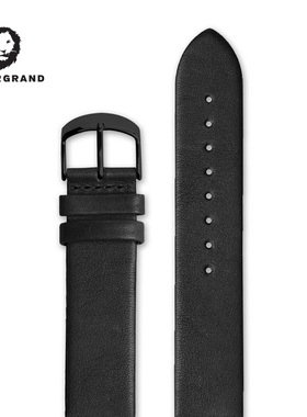 HyperGrand新加坡真皮表带男 时尚柔软石英表带女 适用44mm表盘