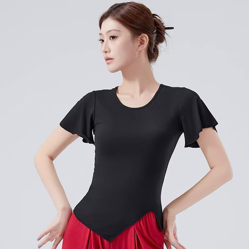 夏季新款现代舞跳舞服修身显瘦