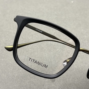 906T帝国日系风格 纯钛板材大框可配近视方框复古男生变色眼镜框