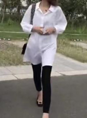 英国cherrykoko发春季新欧货时尚长袖白衬衫女中长款休闲上衣