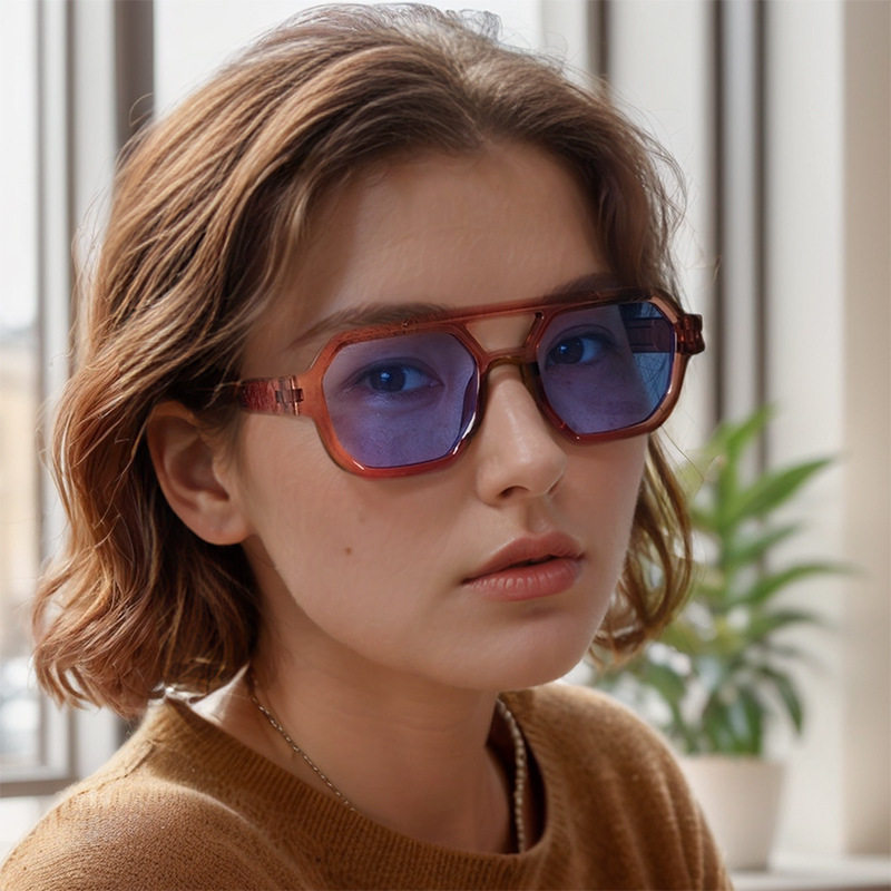 英国cherrykoko时尚双梁百搭墨镜新款sunglasses大框眼镜简约