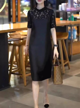 英国cherrykoko夏季新款时尚名媛高端精致拼接假两件连衣裙